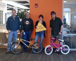 Kids' bikes collected at SolarWorld's fall bike drive.